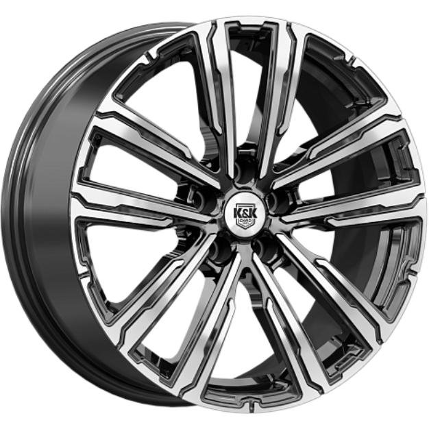 Диски K&K Аламер 7.5x18 5*108 ET33 DIA60.1 Алмаз черный Литой