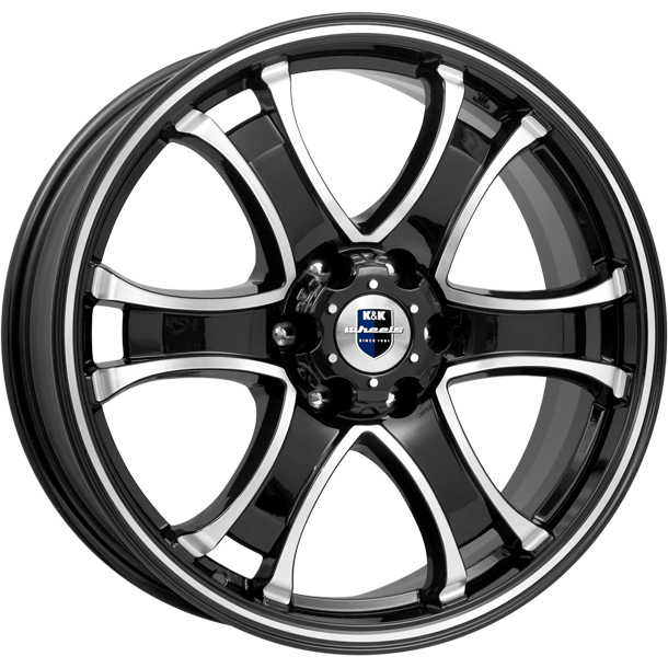Диски K&K Балеар 7.5x18 6*114.3 ET30 DIA66.1 Алмаз черный Литой