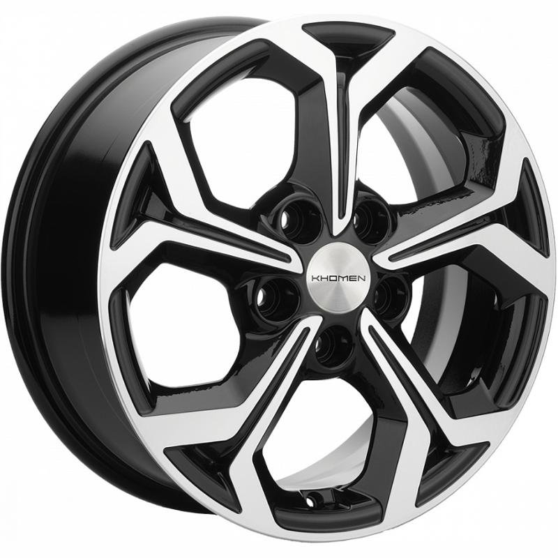 Диски Khomen KHW 1606 6.5x16 5*108 ET50 DIA63.3 Black-FP Литой