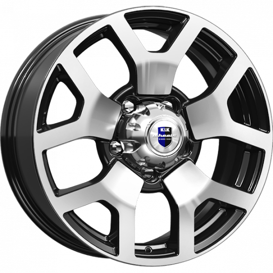 Диски K&K Намиб 7x18 5*139.7 ET35 DIA108.6 Алмаз черный Литой