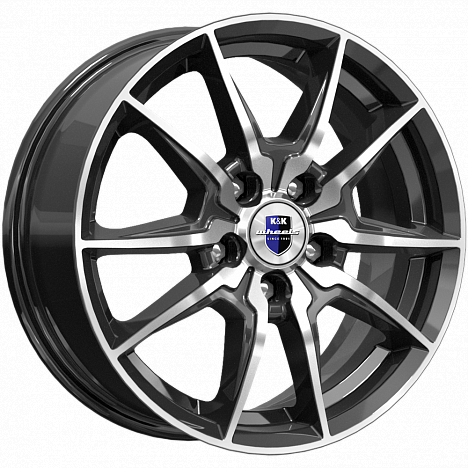 Диски K&K Адамар 6.5x16 5*114.3 ET45 DIA67.1 Алмаз черный Литой