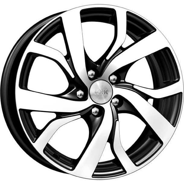 Диски K&K Палермо 6.5x16 5*100 ET38 DIA67.1 Алмаз черный Литой