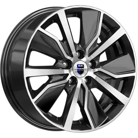 Диски K&K Гамбит 6.5x16 5*112 ET43 DIA57.1 Алмаз черный Литой