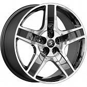 Диски K&K КР008 8.5x20 5*108 ET43 DIA60.1 Алмаз черный Литой