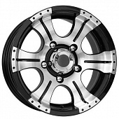Диски K&K Байконур 8x16 6*139.7 ET0 DIA108.6 Алмаз черный Литой